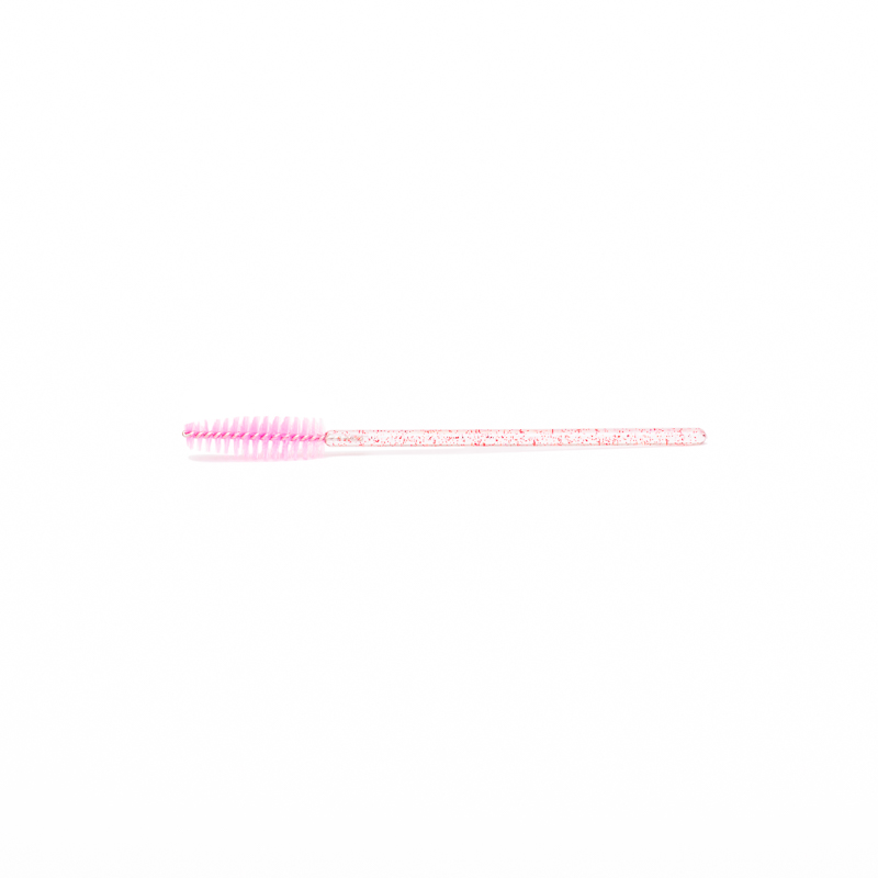 See Beauty light pink mascara brush on a white background